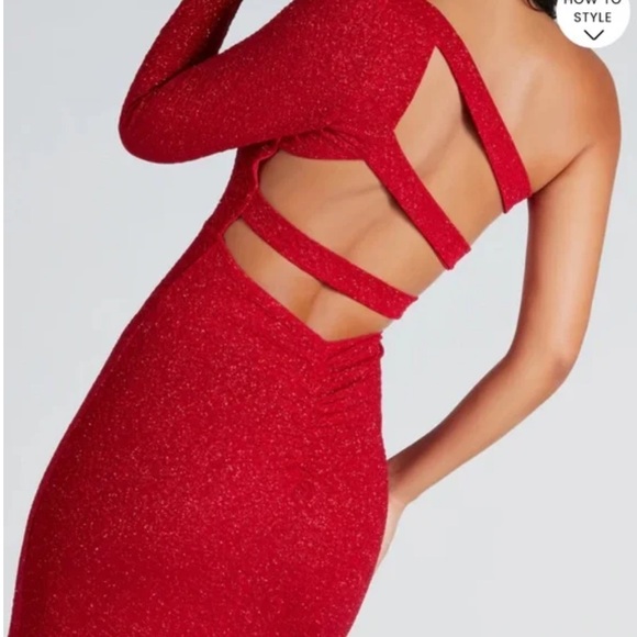 Windsor Red glitter dress - Picture 4 of 4